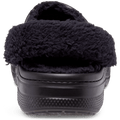 Baya Lined Fuzz-Strap Clog - Crocs