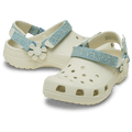Kids’ Classic Denim Flower Adjustable Backstrap Clog - Summit White