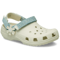 Kids’ Classic Denim Flower Adjustable Backstrap Clog - Summit White