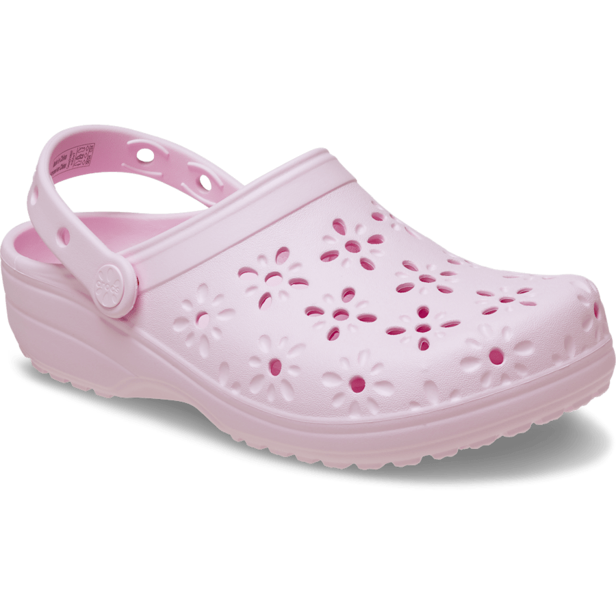 Classic Floral Cut-Out Clog - Pink Milk