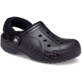 Baya Lined Fuzz-Strap Clog - Crocs