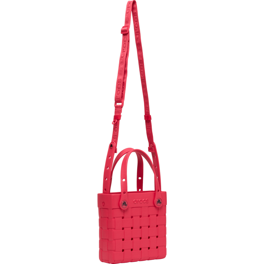 Small Basket Woven Tote - Digital Raspberry