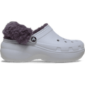 Classic Platform Fuzz Lined Clog - Frosted Grape
