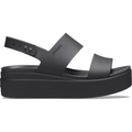 Brooklyn Low Wedge Sandal - Black / Black