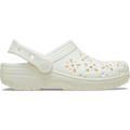 Classic Floral Cut-Out Clog - Chalk