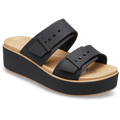 Brooklyn Buckle Low Wedge Matte Wrap Sandal - Crocs