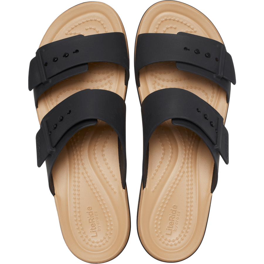 Brooklyn Buckle Low Wedge Matte Wrap Sandal