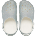Kids’ Classic Iridescent Glitter Clog - White