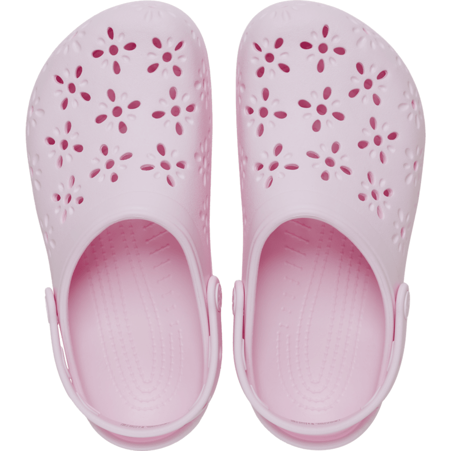 Classic Floral Cut-Out Clog - Pink Milk