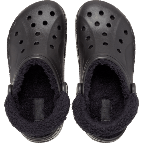 Baya Lined Fuzz-Strap Clog - Crocs