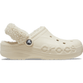 Baya Lined Fuzz-Strap Clog - Winter White