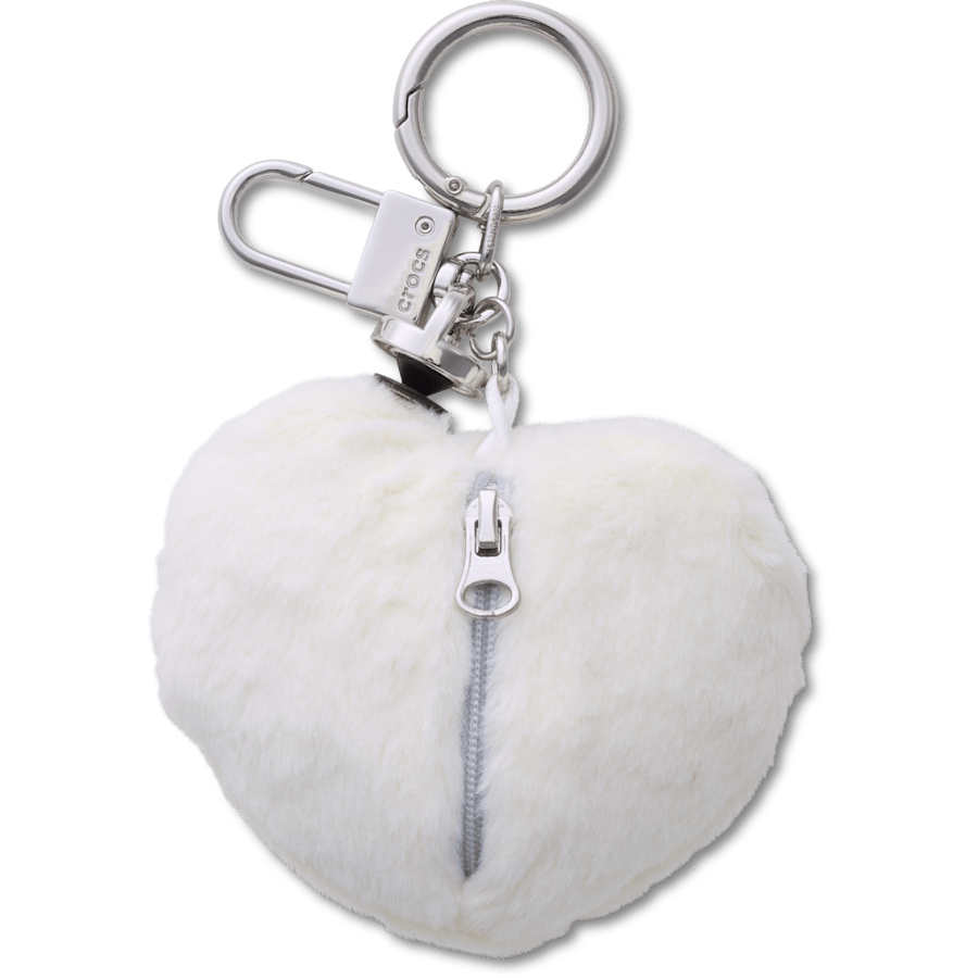 Checkered Heart Bag Charm - Black / Multi