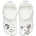 Monochrome Slvr Flwrs 5 Pack