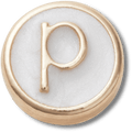 Tiny Pearlized Letter P