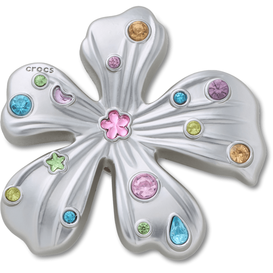 Silver Meta Gem Flower