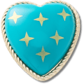 Turquoise and Gold Heart