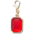 Charm pierre précieuse rubis rectangle