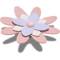 Faux Leathe r Pink Flower