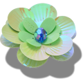 Sequin Green Flower