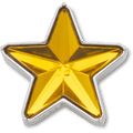 Orange and Silver SMT Gem Star