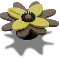 Faux Leathe r Green Flower