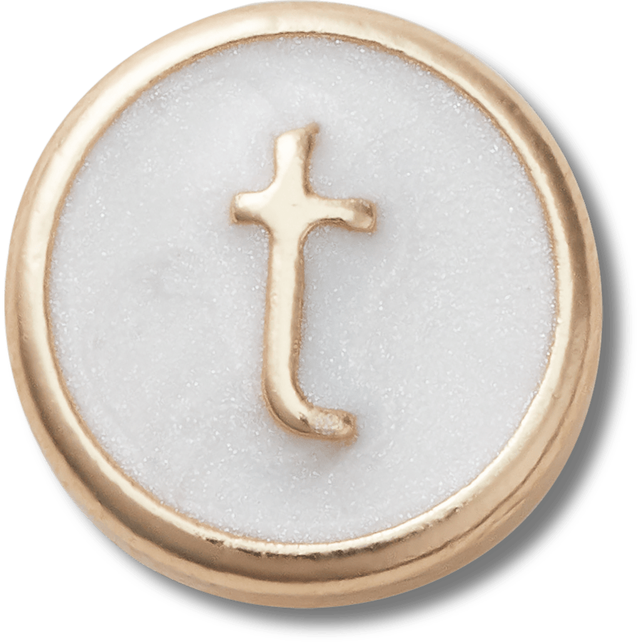 Tiny Pearlized Letter T