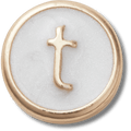Tiny Pearlized Letter T