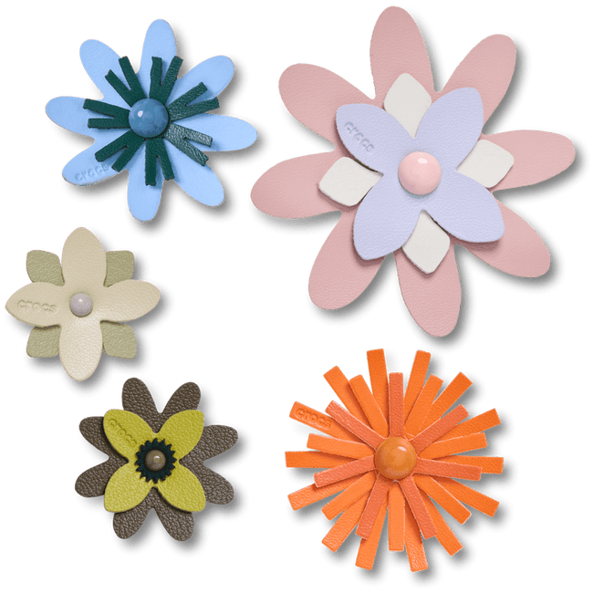 Faux Leathe r Floral 5 Pack