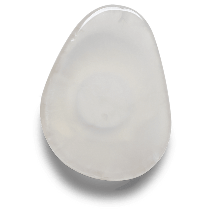 White Glass Cut Stone
