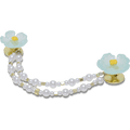 Blue Flower and Pearl Chain