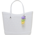 Triple Heart Bag Charm - Purple / Multi