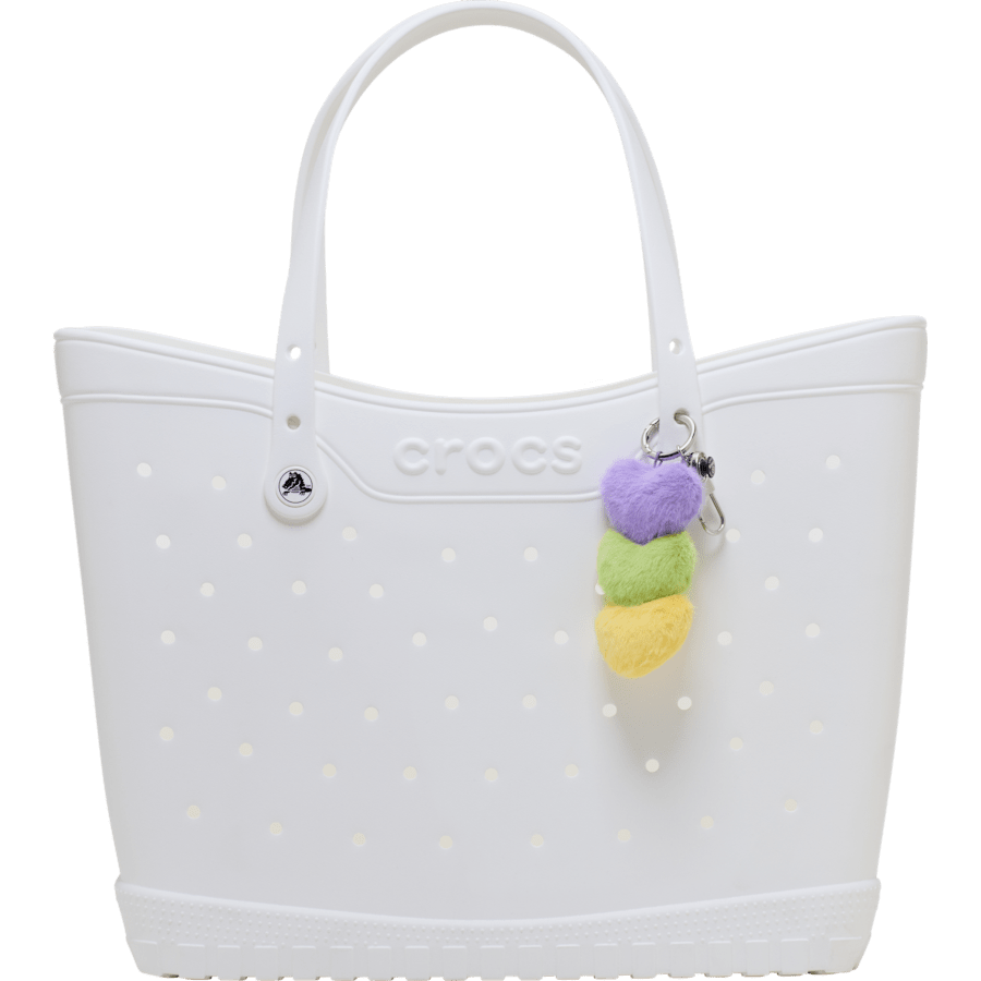 Triple Heart Bag Charm - Purple / Multi
