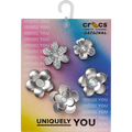 Monochrome Slvr Flwrs 5 Pack