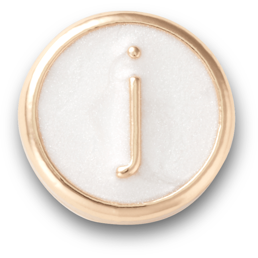 Tiny Pearlized Letter J