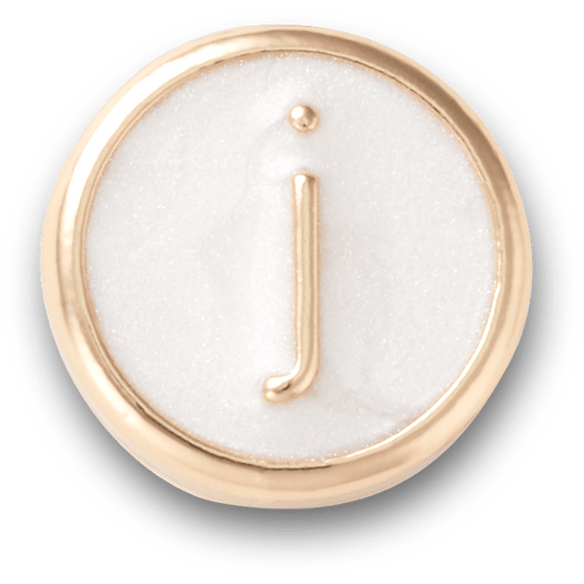 Tiny Pearlized Letter J