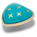 Turquoise and Gold Heart