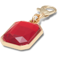Charm pierre précieuse rubis rectangle
