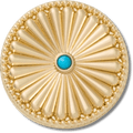 Gold Turquoise Western Stud