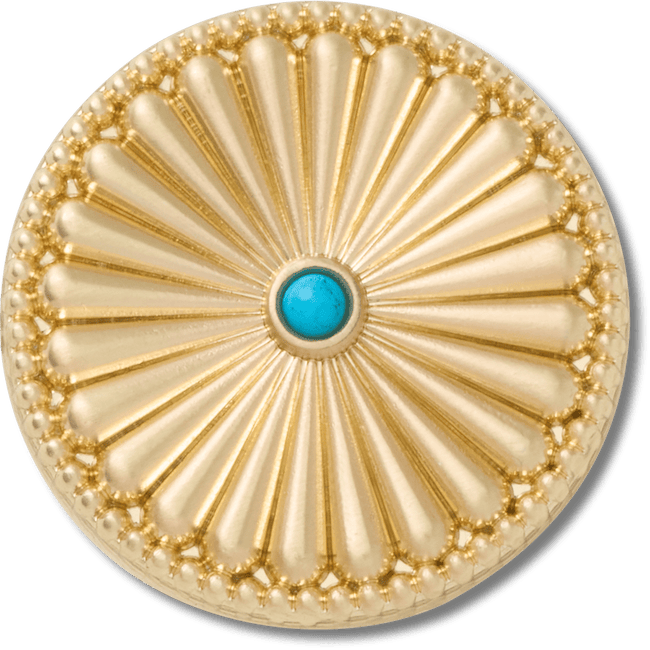 Gold Turquoise Western Stud