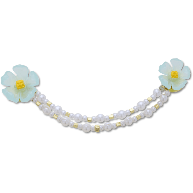 Blue Flower and Pearl Chain