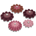 Pink Velvet Flower 5 Pack
