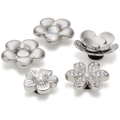 Monochrome Slvr Flwrs 5 Pack