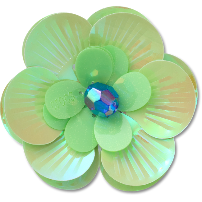 Sequin Green Flower