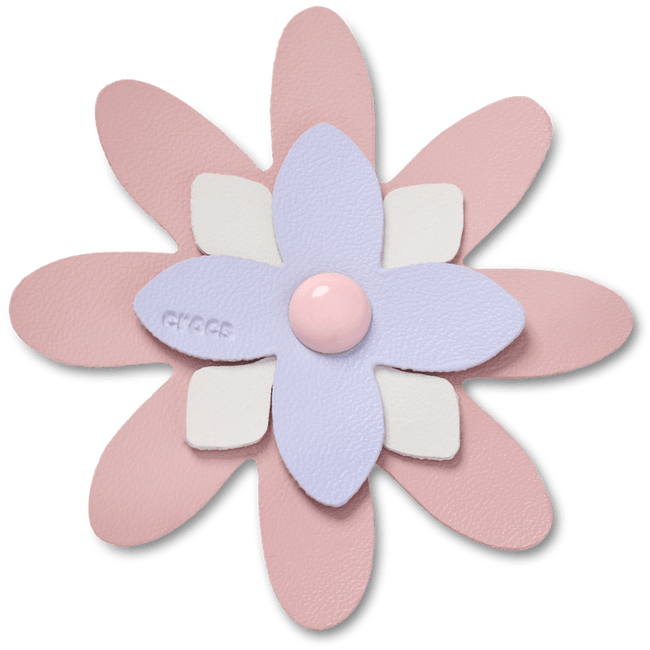 Faux Leathe r Pink Flower