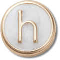 Tiny Pearlized Letter H