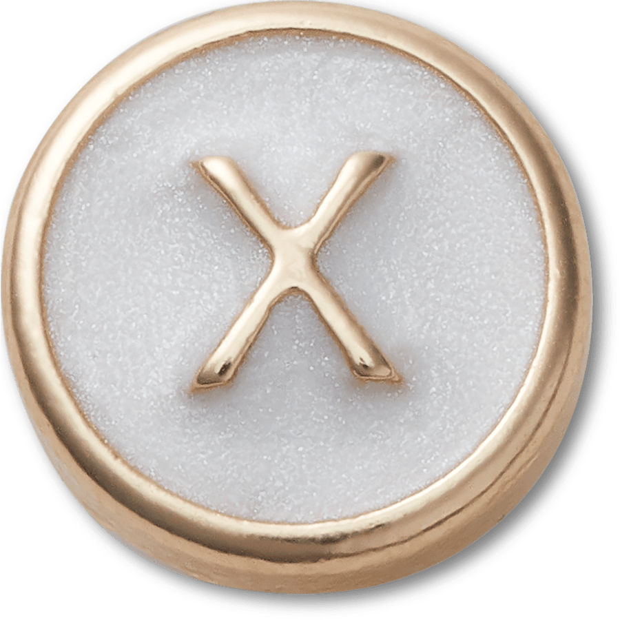 Tiny Pearlized Letter X