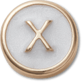 Tiny Pearlized Letter X