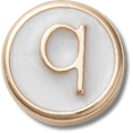 Tiny Pearlized Letter Q